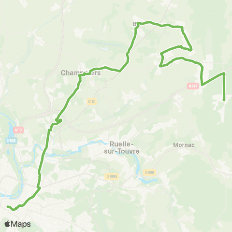 Möbius Angoulême Cathédrale - Mornac AFPA map
