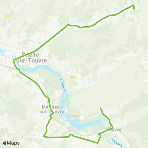 Möbius Touvre Angevinière - Ruelle Mas des Theils map