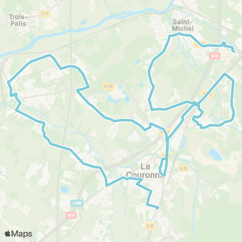 Möbius St-Michel Girac - La Couronne Gallands map