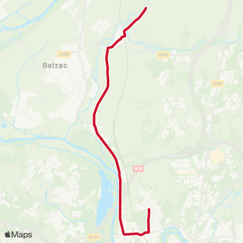 Möbius Champniers / Gond-Pontouvre / Balzac map