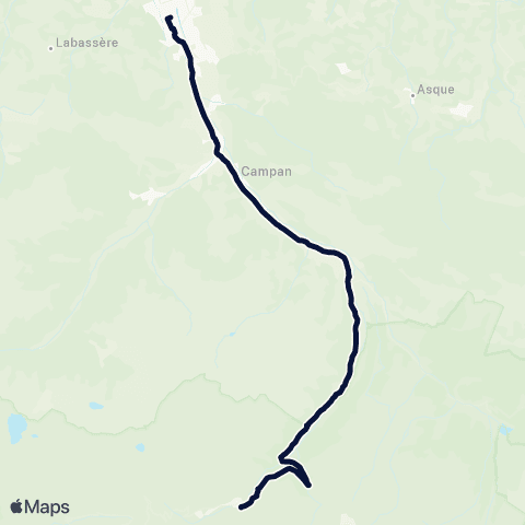 Navette hivernale de la Mongie Skibus Bagnères-de-Bigorre <> la Mongie map