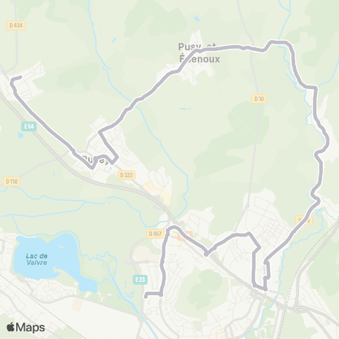 Moova Mobilités Pusy - Vesoul map