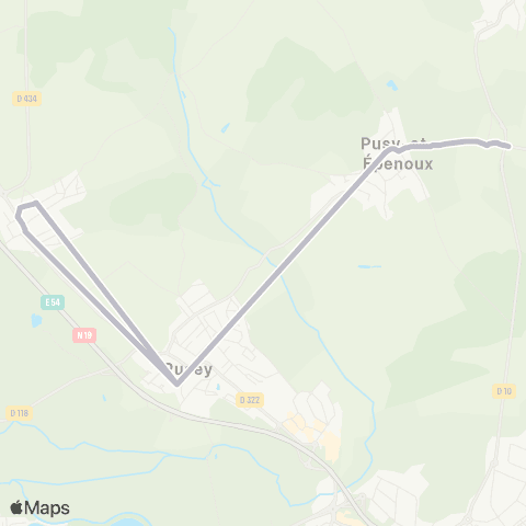 Moova Mobilités Pusy <> Pusey <> Charmoille map