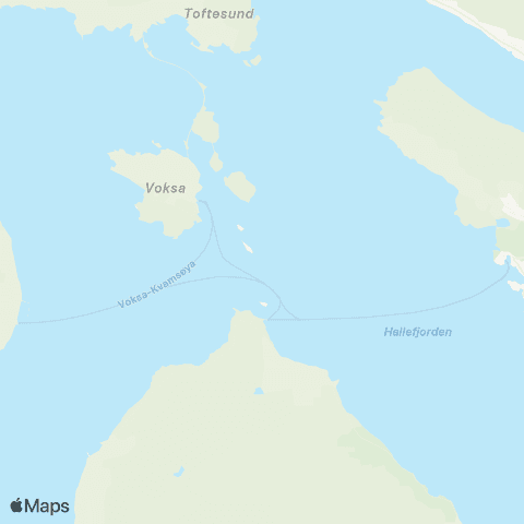 FRAM Larsnes - Åram-Voksa-Kvamsøya map