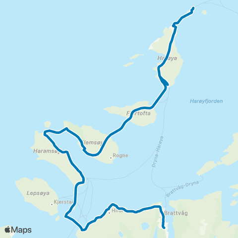 FRAM Finnøya-Brattvåg map