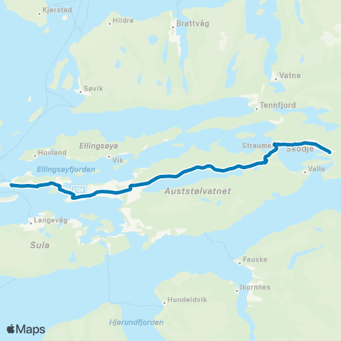 FRAM Skodje-Ålesund map