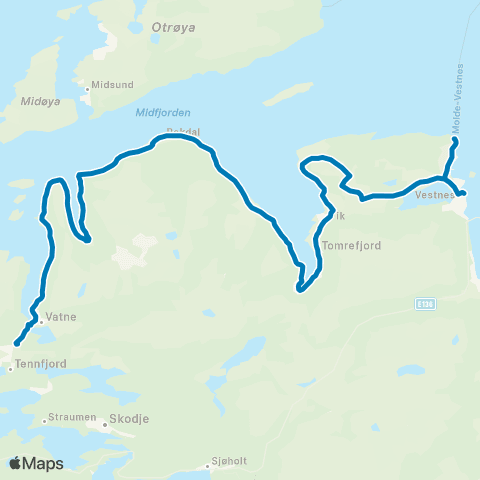 FRAM Rekdal-Furneset-Vestnes map