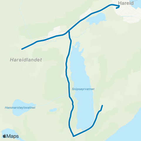 FRAM Hareid-Snipsøyrdal map