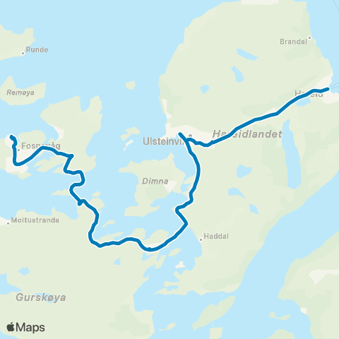 FRAM Fosnavåg - Hareid map