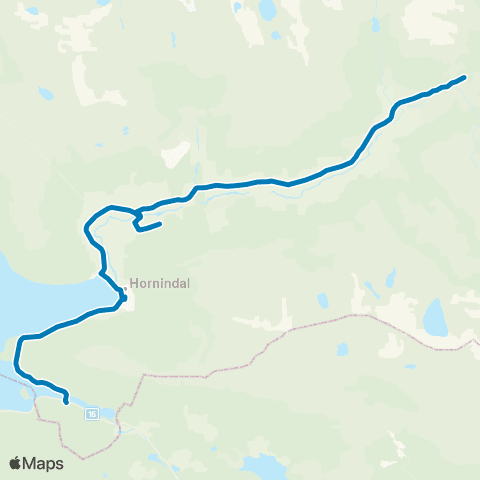 FRAM Skoleskyss Skolerute Hornindal map