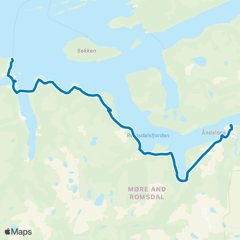 FRAM Åndalsnes - Vestnes map