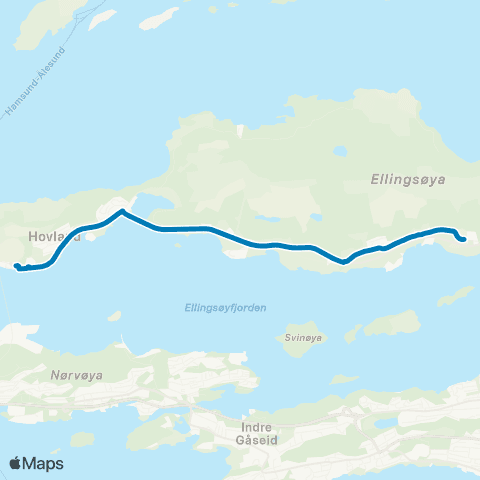 FRAM Skoleskyss Skolerute Ellingsøya map