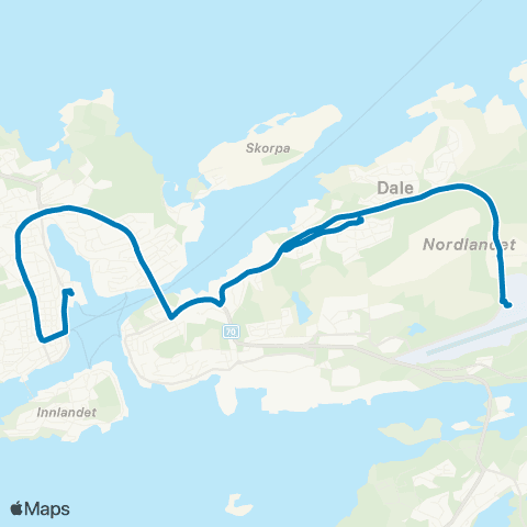 FRAM Dale-Kristiansund Lufthavn map