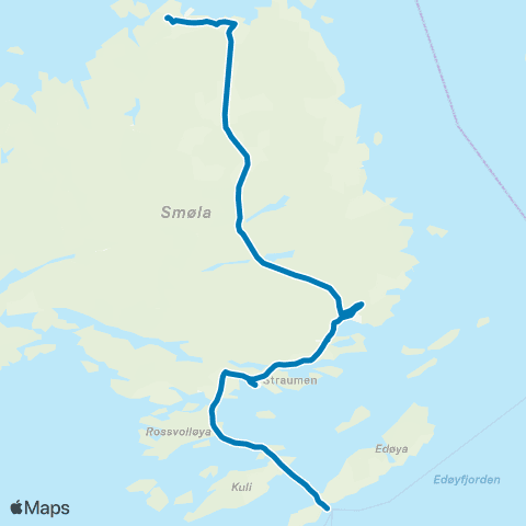 FRAM Skoleskyss Skolerute Smøla map