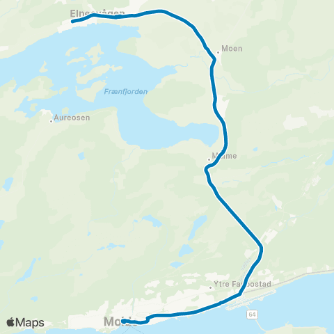 FRAM Test Molde-Elnesvågen map