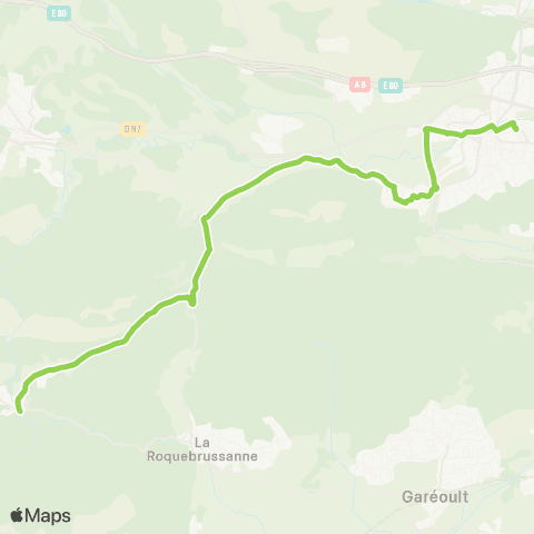 Mouv'enbus Mazaugues - La Roquebrussanne - La Celle - Brignoles map