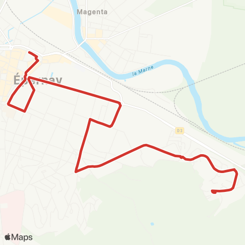 Mouvéo Épernay Gare rout. / Épernay Belle Noue map
