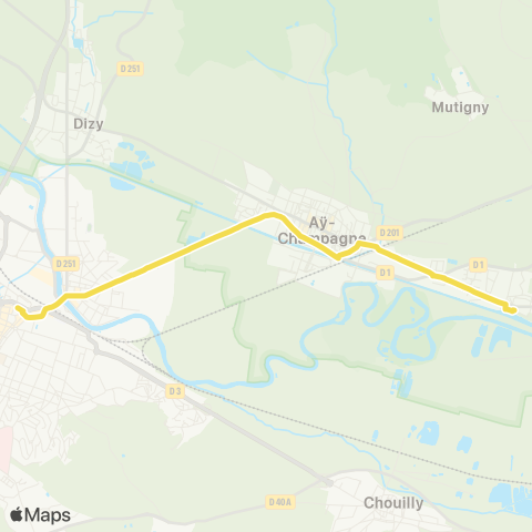 Mouvéo Épernay Gare rout. / Mareuil Ctre - Halte nautique map