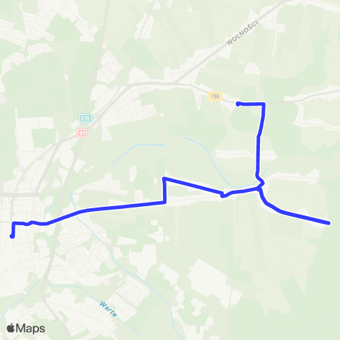 MPK Częstochowa Batalionów Chłopskich-Piłsudskiego map