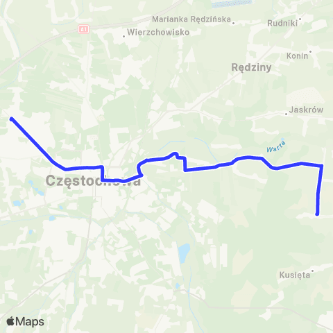 MPK Częstochowa Bursztynowa-Grabówka map