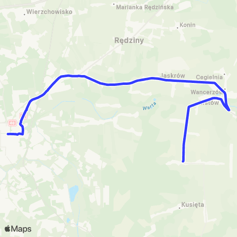 MPK Częstochowa Jaskrów - Wille-II Aleja Najświętszej Maryi Panny map