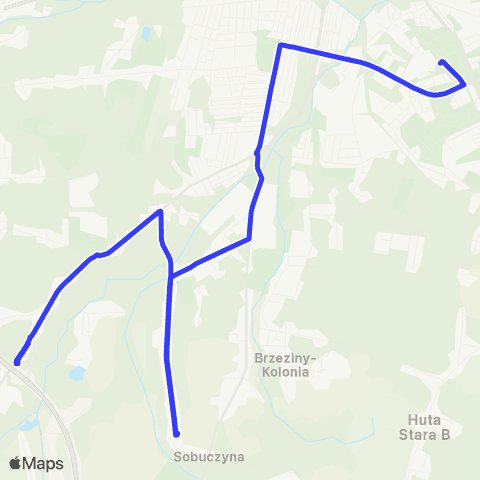 MPK Częstochowa Przyjemna-Zajezdnia MPK map
