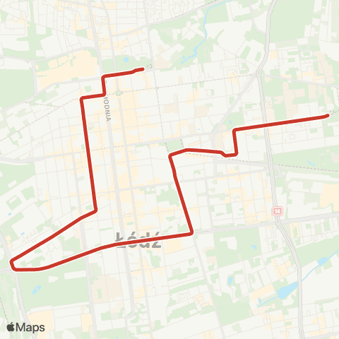 MPK Łódź Narutowicza-Radiostacja - Północna map