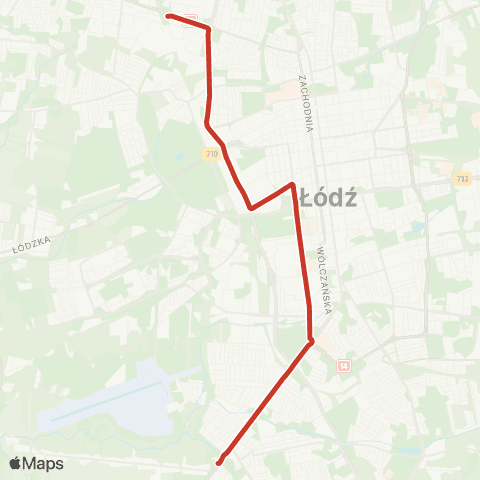 MPK Łódź Dw. Łódź Żabieniec-Doły map