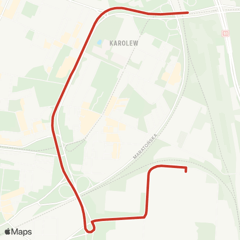 MPK Łódź Bandurskiego-Dw. Łódź Kaliska - Piłsudskiego-Śmigłego-Rydza map