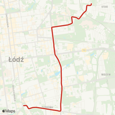 MPK Łódź Piotrkowska Centrum - pl. Niepodległości map