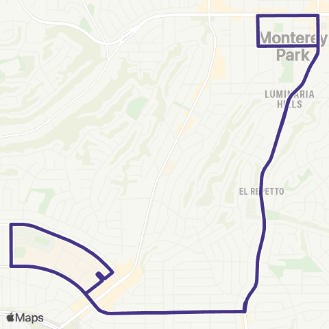 Spirit Bus Route 2 map