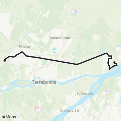 exo Terrebonne-Mascouche Taxibus - Cégep de Terrebonne (s/ Réservation) map