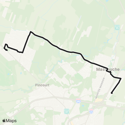 exo Terrebonne-Mascouche Terrebonne - Gare Mascouche (s/ Réservation) map