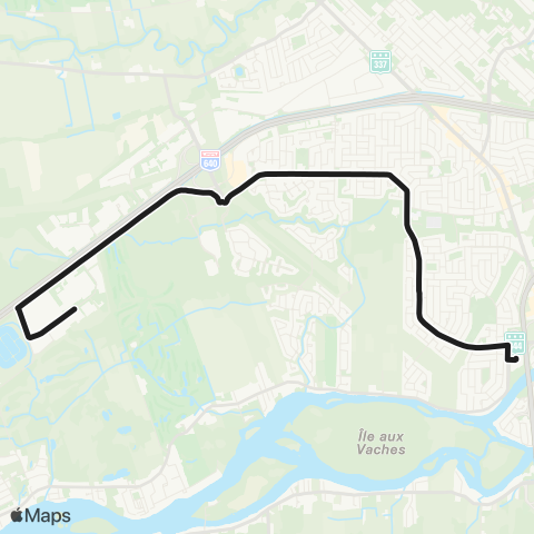 exo Terrebonne-Mascouche Taxibus - Parc Industriel (s/ Réservation) map