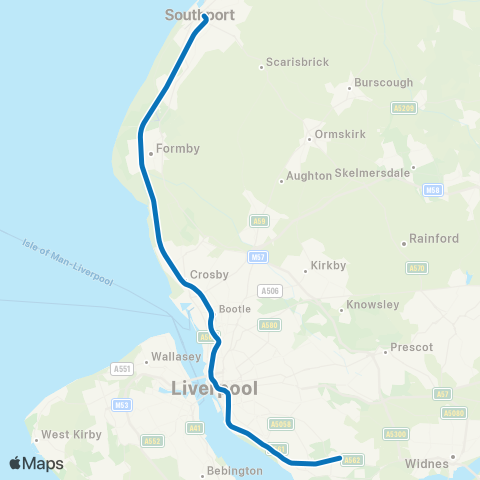 Merseyrail Northern map