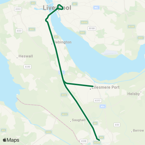 Merseyrail Wirral map