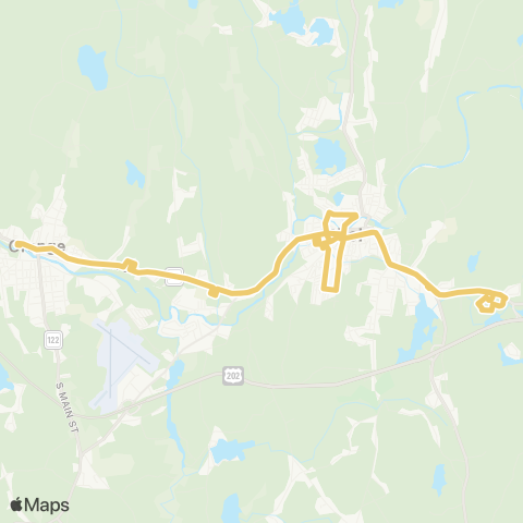 MART Shuttle Athol / Orange Shuttle map