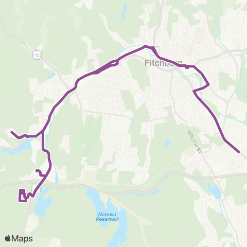 MART Intermodal / Wachusett / Great Wolf map