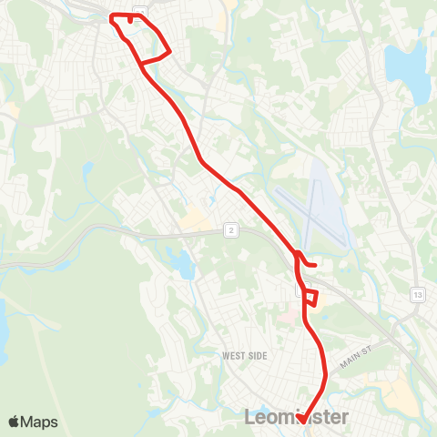 MART Fitchburg / Leominster map