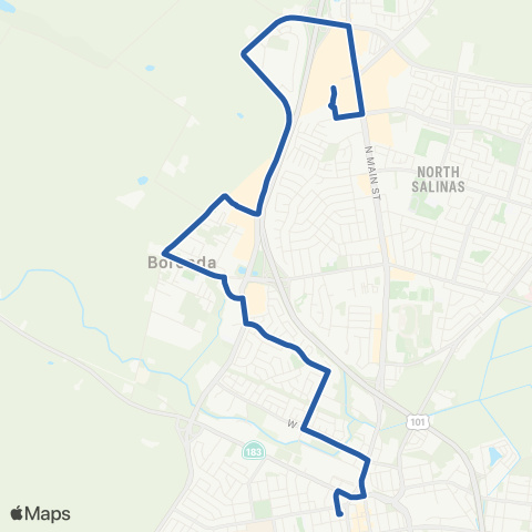 Monterey-Salinas Transit Salinas - Northridge via Westridge map