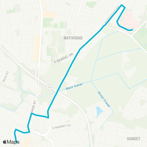 Monterey-Salinas Transit Salinas - Natividad map
