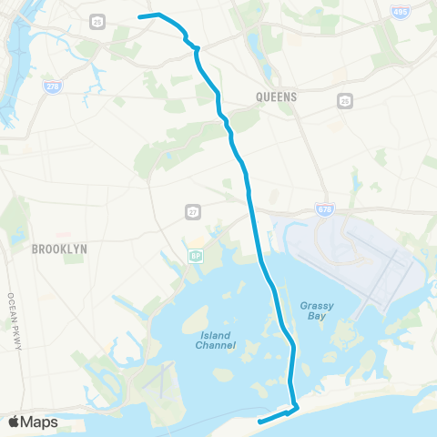 MTA Queens Woodside - Rockaway Park map