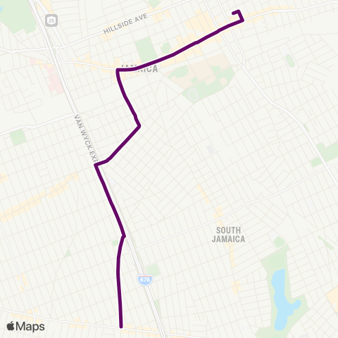 MTA Queens Jamaica - South Ozone Park map