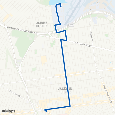 MTA Queens Marine Air Terminal LGA-Jackson Heights map