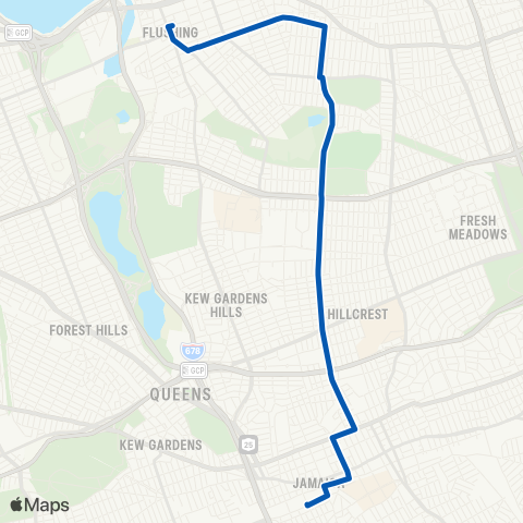 MTA Queens Flushing - Jamaica map