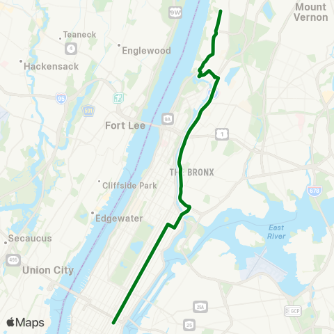 MTA Express Riverdale - East Midtown map