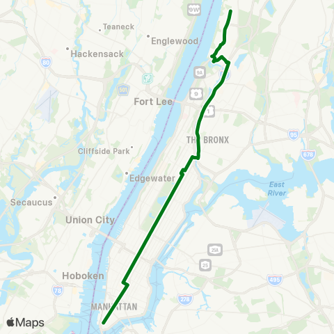 MTA Express Riverdale - Downtown map