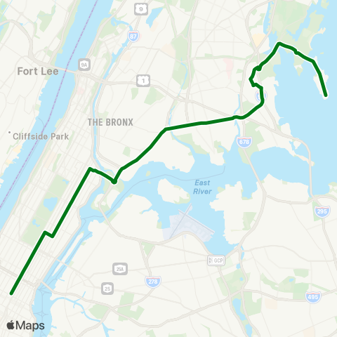 MTA Express Pelham Bay / City Island - Midtown map