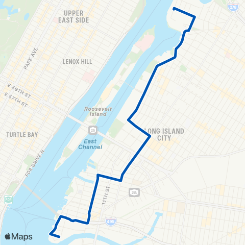 MTA Queens Astoria - Hunters Point map