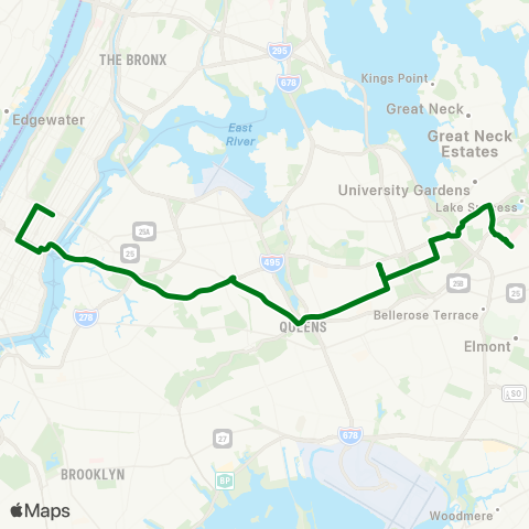 MTA Express Glen Oaks - Midtown Express map